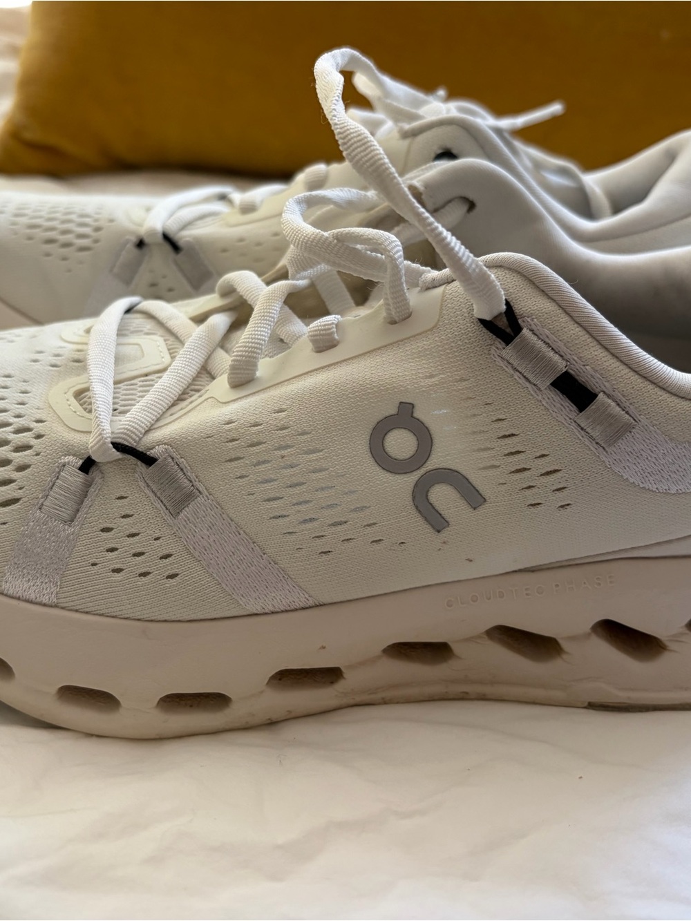 On Running Woman’s CloudTec White Athletic Shoes